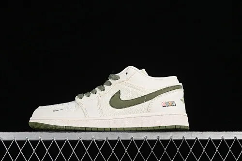 All categories Air Jordan Jordan series basketball shoes Air Jordan 1 Low High-end customized low-top sneakers Air Jordan 1 Low AJ1 Joe 1 Gucci joint-beige knitted High-end customized low-top retro basketball shoes DM5688-103